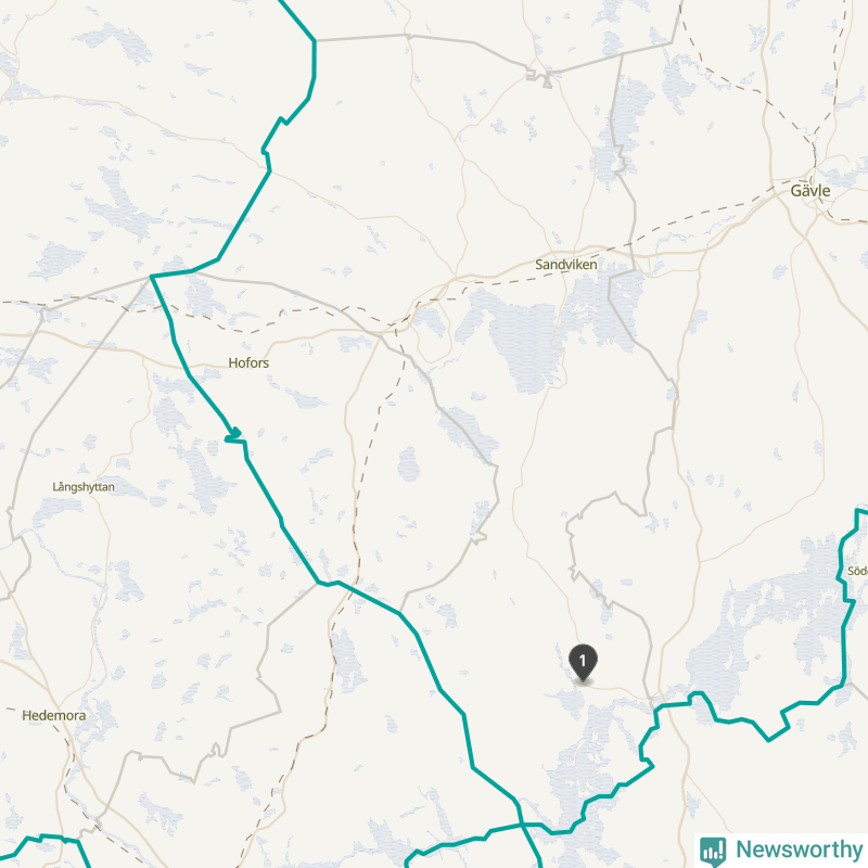 Karta över Sandvikens kommun