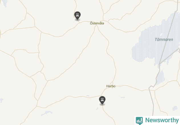 Karta över viltolyckor i Heby kommun