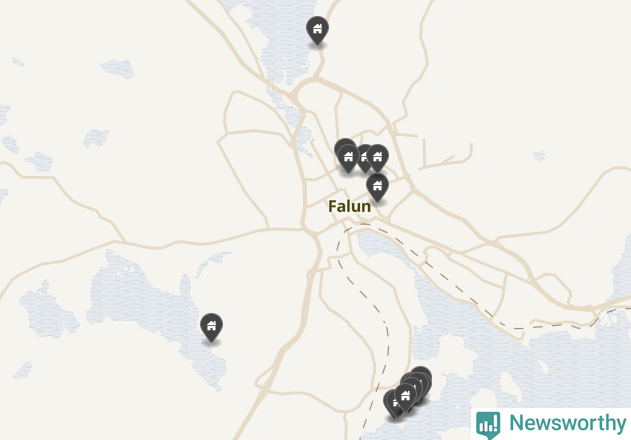 Karta över Falu kommun