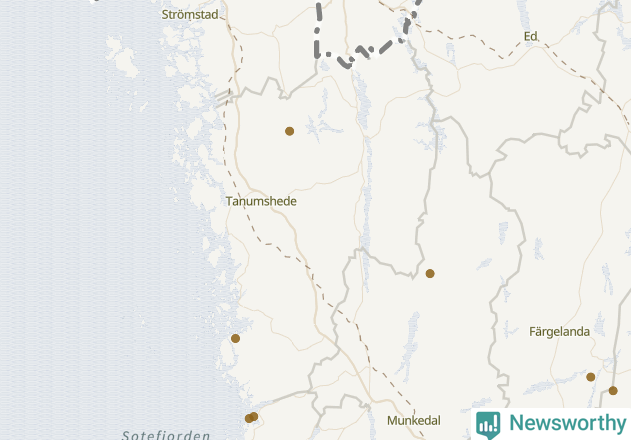 Karta över Tanums kommun