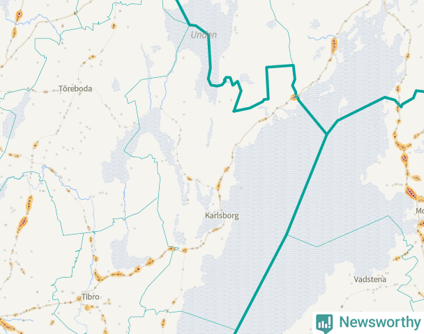 Karta över Karlsborgs kommun