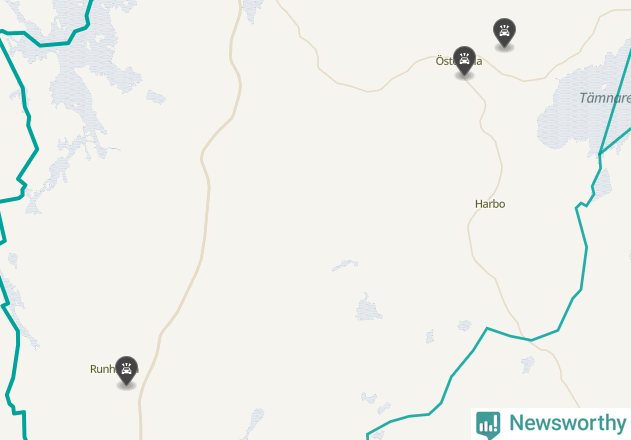 Karta över viltolyckor i Heby kommun