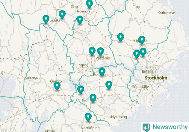 Karta över Köpings kommun