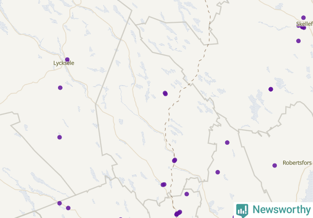 Karta över Vindelns kommun