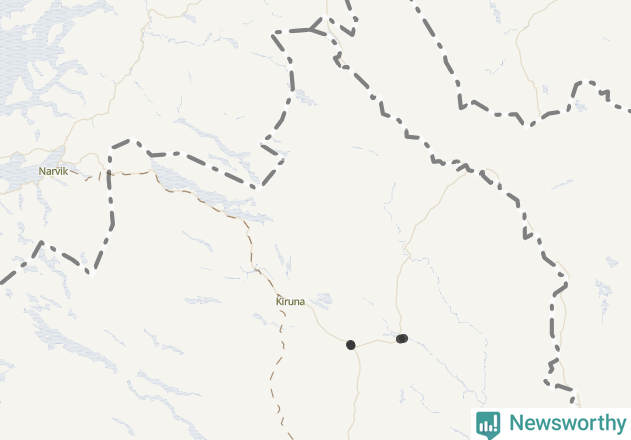 Karta över Kiruna kommun