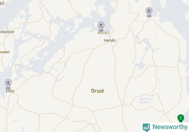 Karta över Orusts kommun