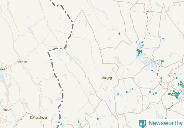Karta över Malung-Sälens kommun