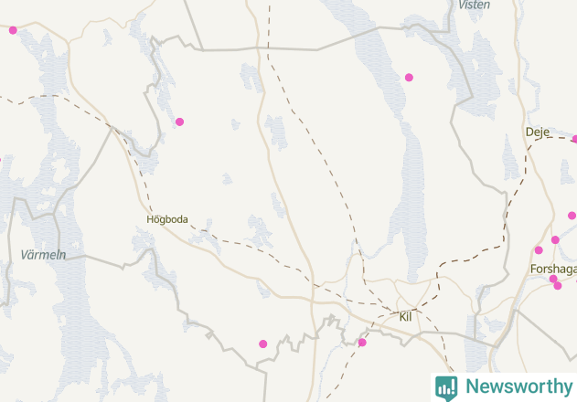 Karta över Kils kommun