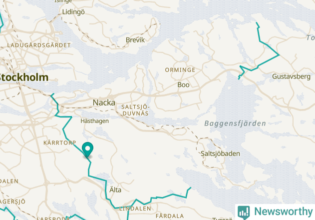 Karta över Nacka kommun