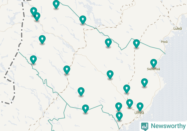 Karta över Åsele kommun