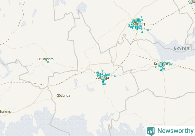 Karta över Arboga kommun