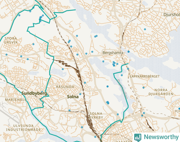 Karta över Solna kommun