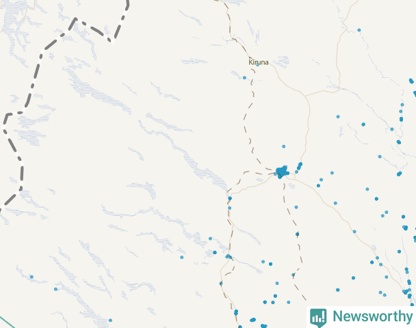 Karta över Gällivare kommun