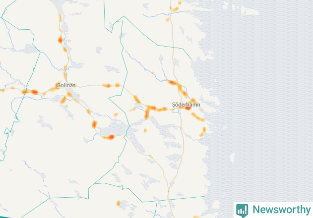 Karta över Söderhamns kommun