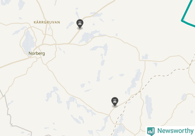 Karta över viltolyckor i Norbergs kommun