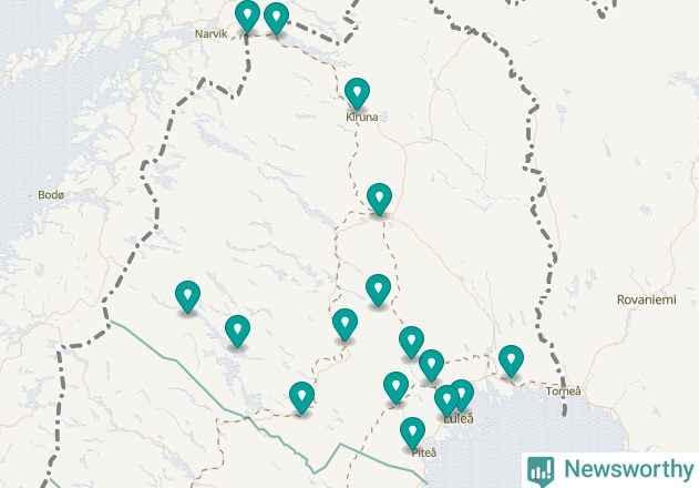 Karta över Bodens kommun