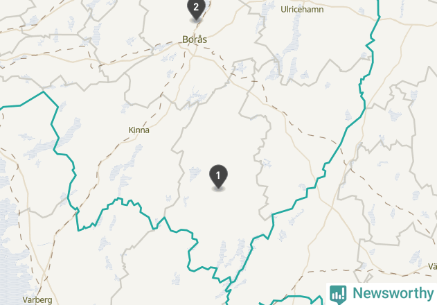 Karta över väderstationer i artikeln