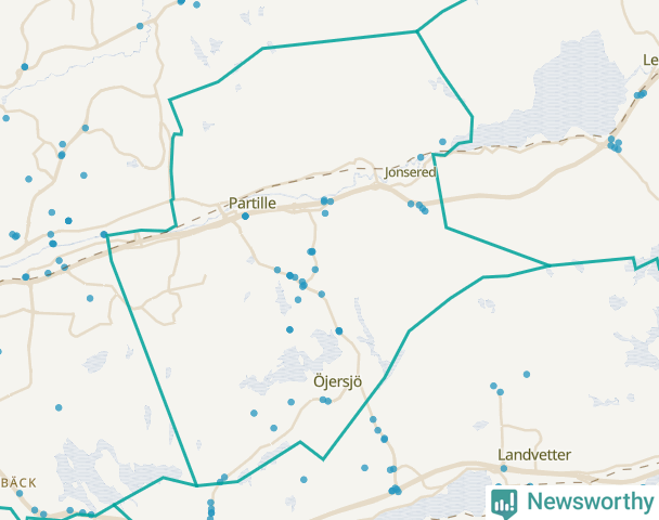 Karta över Partille kommun