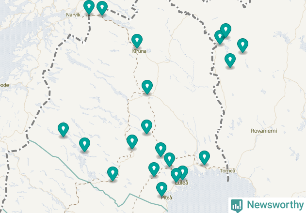 Karta över Pajala kommun