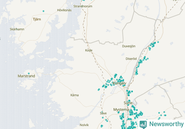 Karta över Kungälvs kommun