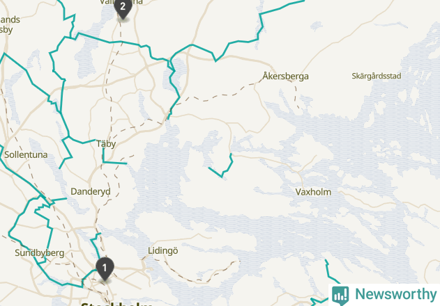Karta över väderstationer i artikeln