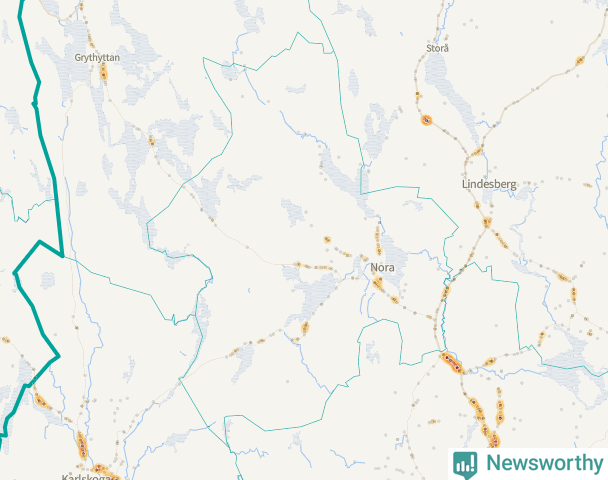 Karta över Nora kommun