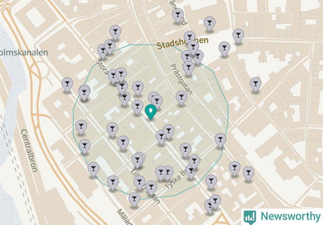 Karta över Stockholms län