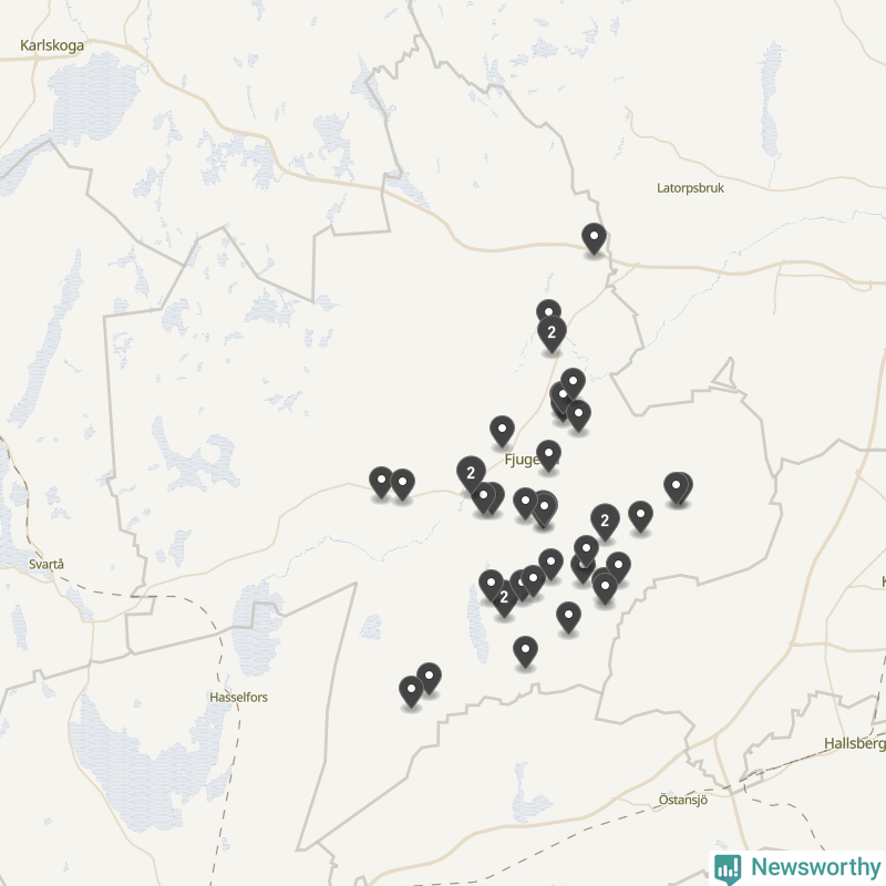 Karta över Lekebergs kommun
