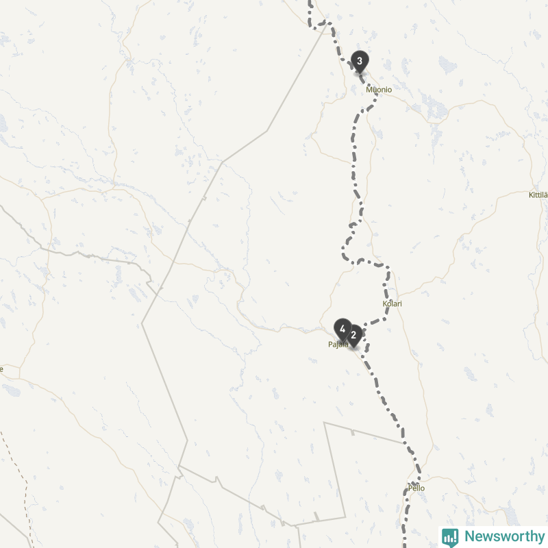 Karta över Pajala kommun
