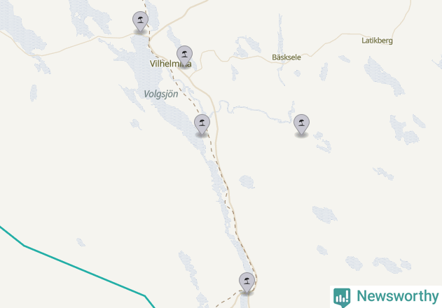 Karta över Vilhelmina kommun