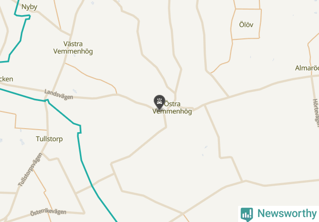 Karta över viltolyckor i Skurups kommun