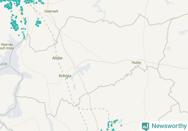 Karta över Knivsta kommun