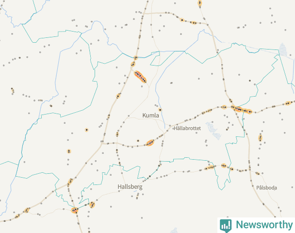 Karta över Kumla kommun