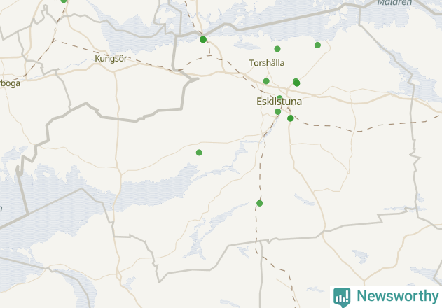 Karta över Eskilstuna kommun