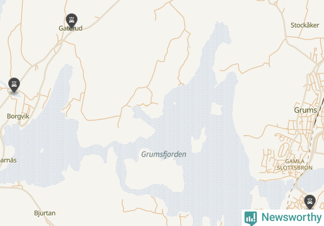 Karta över Grums kommun