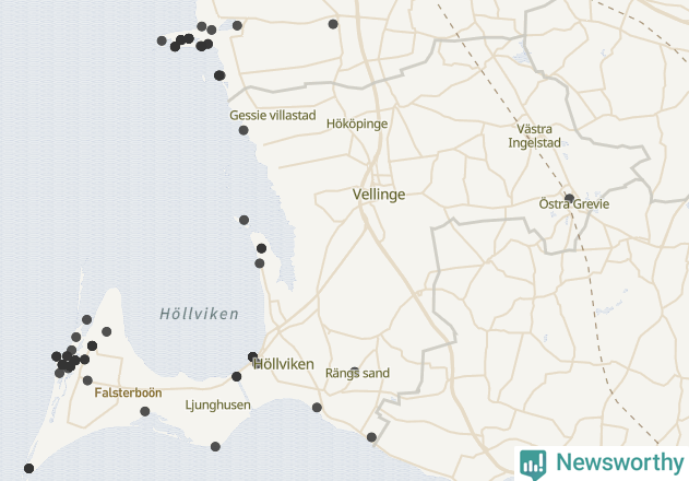 Karta över Vellinge kommun