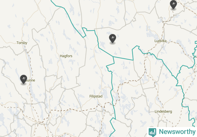 Karta över Hällefors kommun