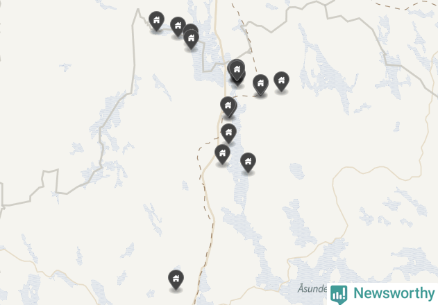 Karta över Kinda kommun