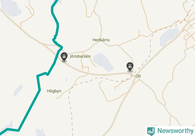 Karta över viltolyckor i Fagersta kommun