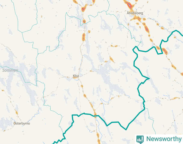 Karta över Kinda kommun
