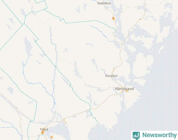 Karta över Härnösands kommun