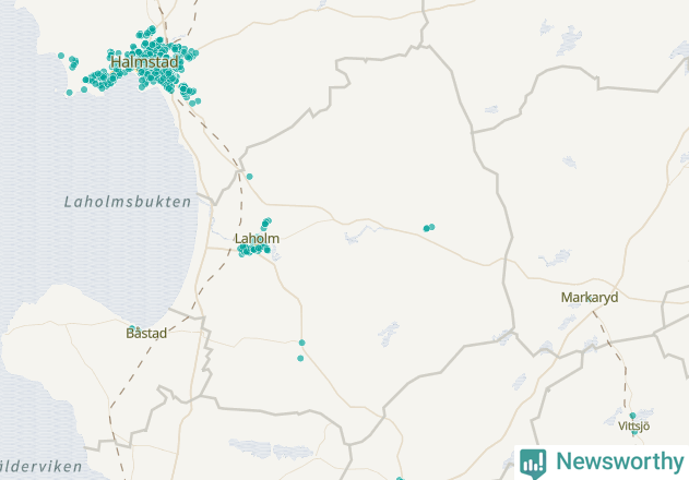 Karta över Laholms kommun
