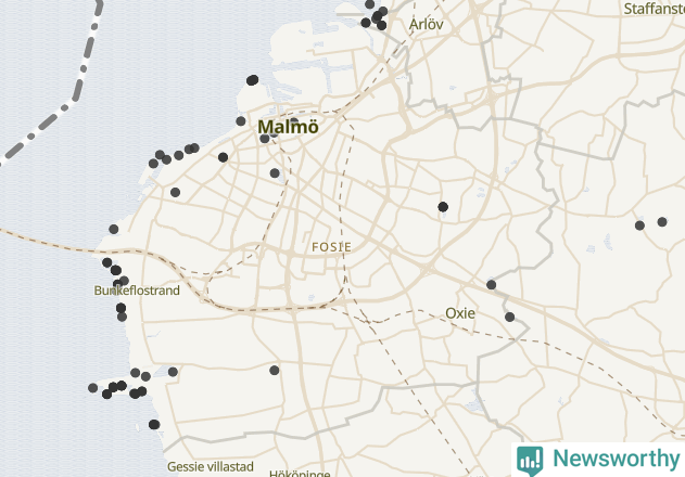 Karta över Malmö kommun
