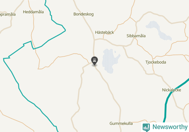 Karta över viltolyckor i Lessebo kommun