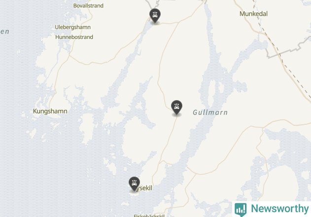 Karta över viltolyckor i Lysekils kommun