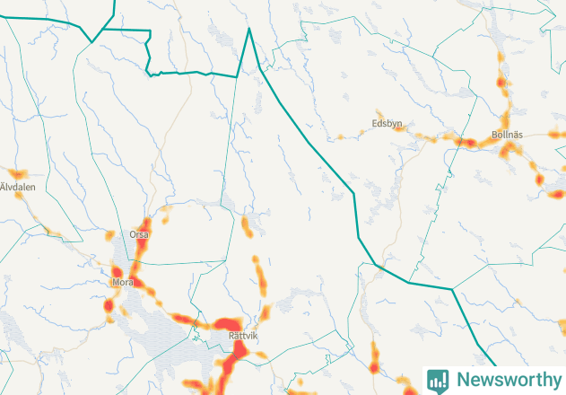 Karta över Rättviks kommun