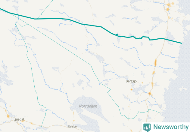 Karta över Nordanstigs kommun