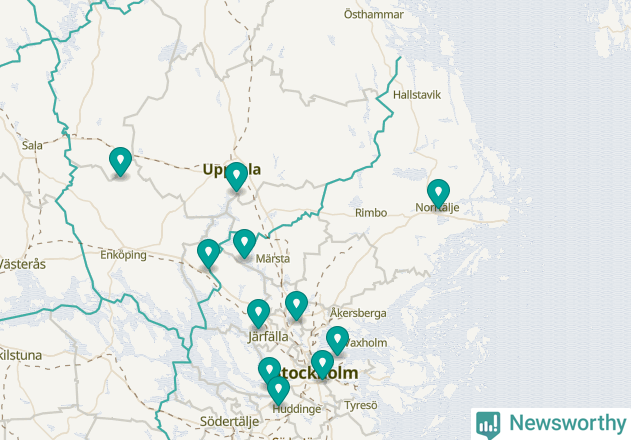 Karta över Norrtälje kommun
