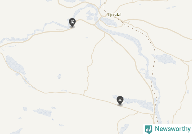 Karta över viltolyckor i Ljusdals kommun