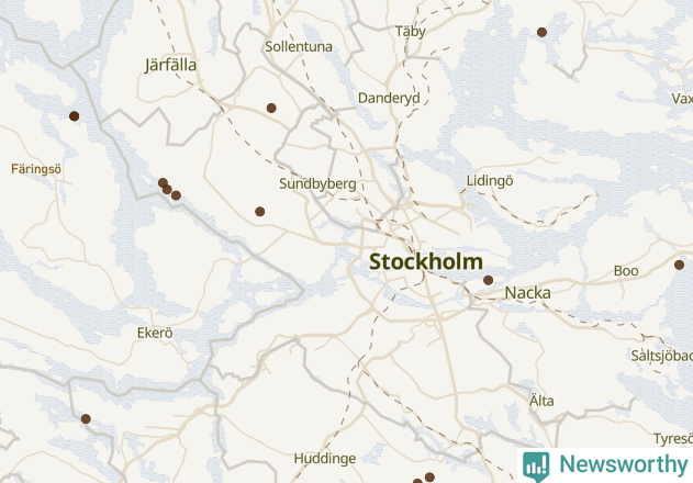 Karta över Stockholms kommun